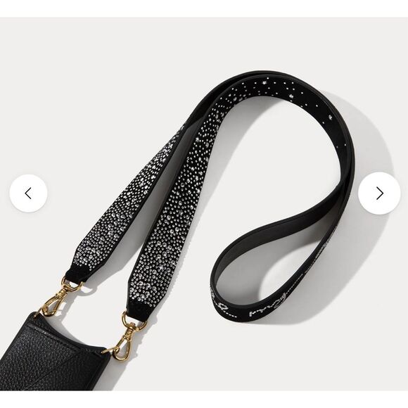 Bandolier Alanis rhinestone lyric crossbody belt/strap net nip - Picture 4 of 8